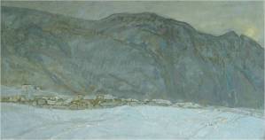 Ряузов Б.Я. Енисейские взгорья.1976. К.,м. 43х79,5