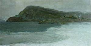 Ряузов Б.Я. Енисей. Ледяные забереги. 1964. Х.,м.