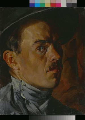 Автопортрет в шляпе. конец 10-х -нач. 20-х г.г.