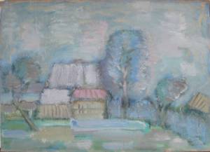 А.Морев. Дом соседа. 2011. х.м. 55х77.