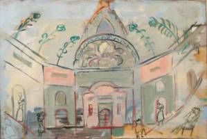 А.Морев. Интерьер в беседке. 2007. х.м. 60х90.