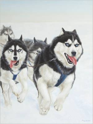 «Упряжка», 2005 г., холст, масло, 90х70