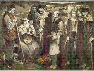 К.А. Хетагуров. Песня о павших. 1984. Х.,м. 150х200