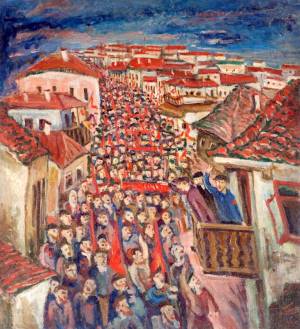2.На демонстрацию. 1929. Х.,м. 62х56