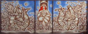 Турнир, 2008. двп, акрил, 60Х150