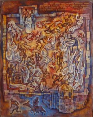 Побиение младенцев. Холст, темпера, 75Х60