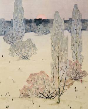 Закат. 1990-е. Монотипия. Из серии 
