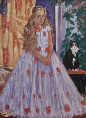 А. Копотин (Сыктывкар) Полина в бальном платье. 2010. Х., м.
