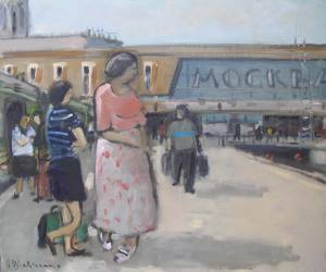 А.Шевченко  Граждане-пассажиры. 2012,  50х60, х.м.