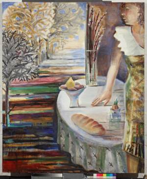 Н.Глебова.Женщина у окна2013г х.м. 120х100