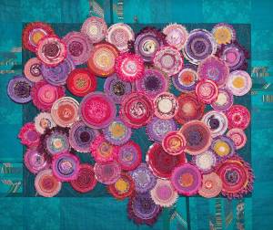 Поющие астры. 2014. Ткань, шнур, 100х120