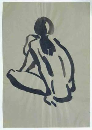 Набросок с обнаженной моделью. 1970. Бумага, тушь. 30,5х21