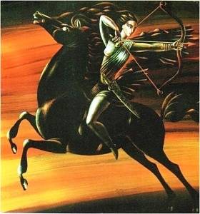 4. Джикаев М.Ф. Амазонка. 1992. Б. темп. 60х56. СОХМ им. М.С. Туганова. Вл-з