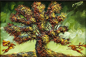 13.  Джикаев М.Ф. Битва нарта Ацамаза с фараоном Египта. 2005. К.,м. 28х35. Частн. собр. Вл-з.
