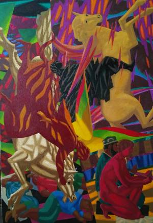 А.Атаханов Поэма  2018 х.м. 170х110