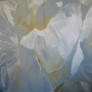 БЕЛЫЙ ПИОН 2009 х.м. 160х160 