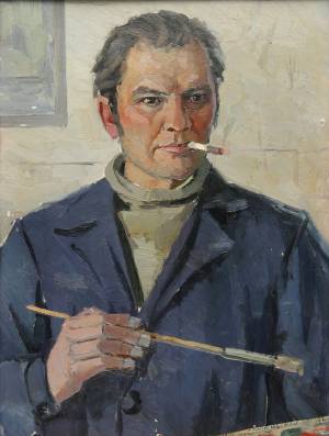 27. Автопортрет 1961 г. Картон, масло
